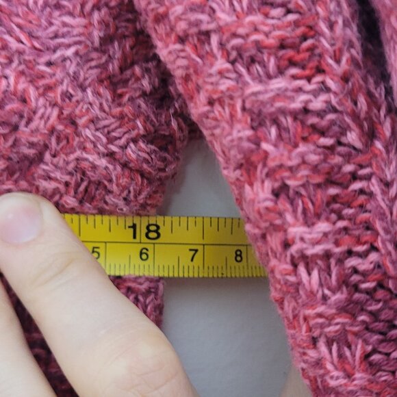 GAP Marble Pink Cranberry 100% Cotton Crew Neck Knitted Pullover Sweater Medium - Picture 13 of 14